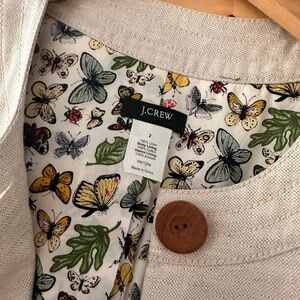 JCrew women’s butterfly beige jacket